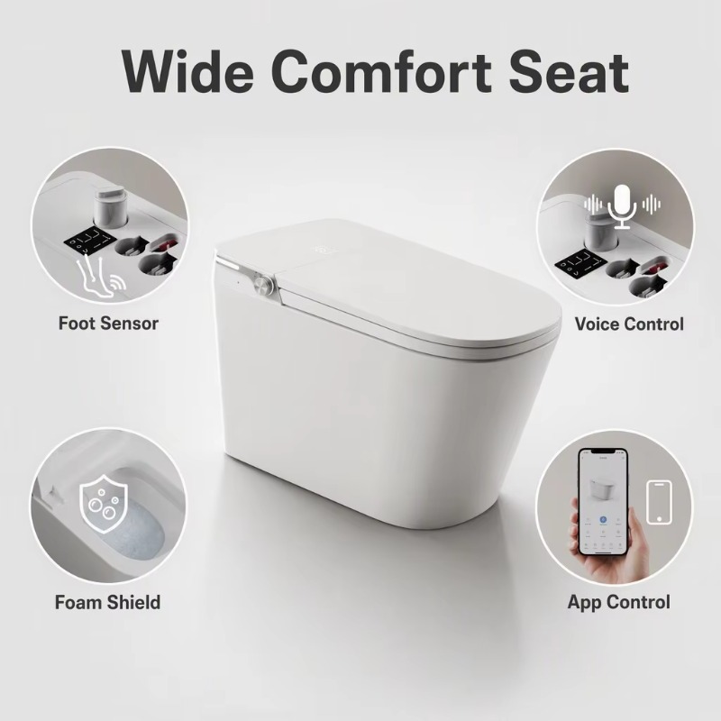Inodoro Inteligente Blanco con - P & C Home Textiles Usa reseña y precio