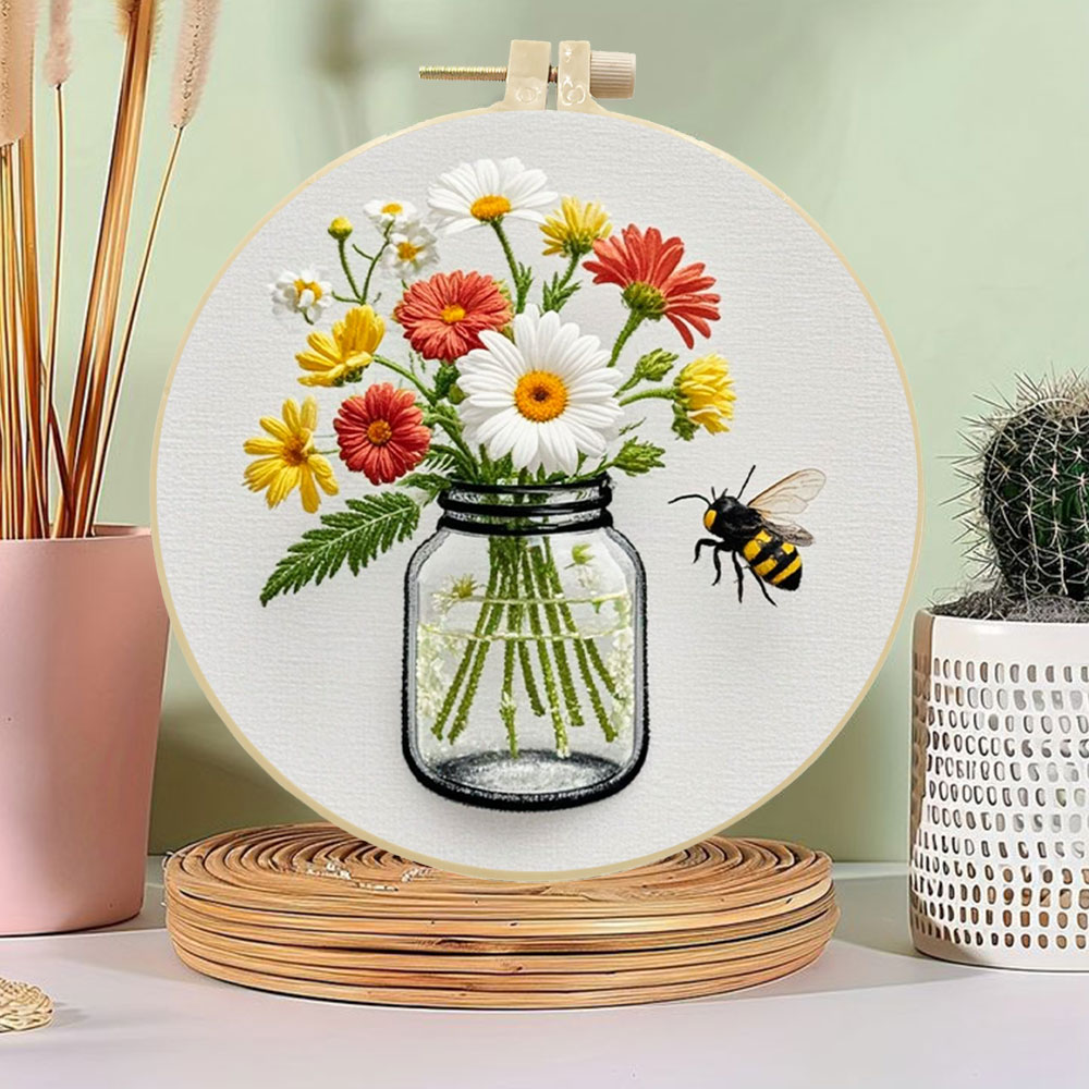 Kits de bordado Diy, aro de ma - Home Textiles Discount reseña y precio