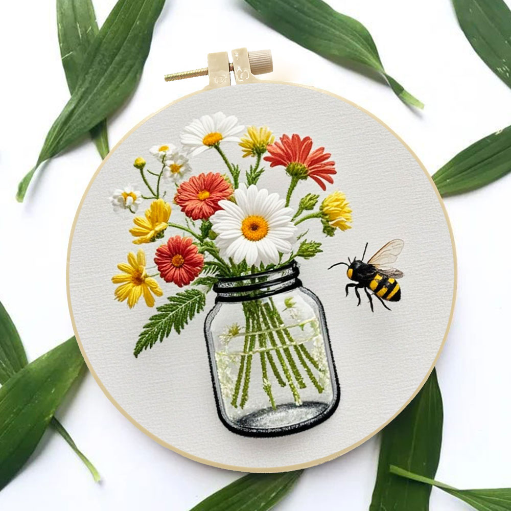 Kits de bordado Diy, aro de ma - Home Textiles Discount reseña y precio