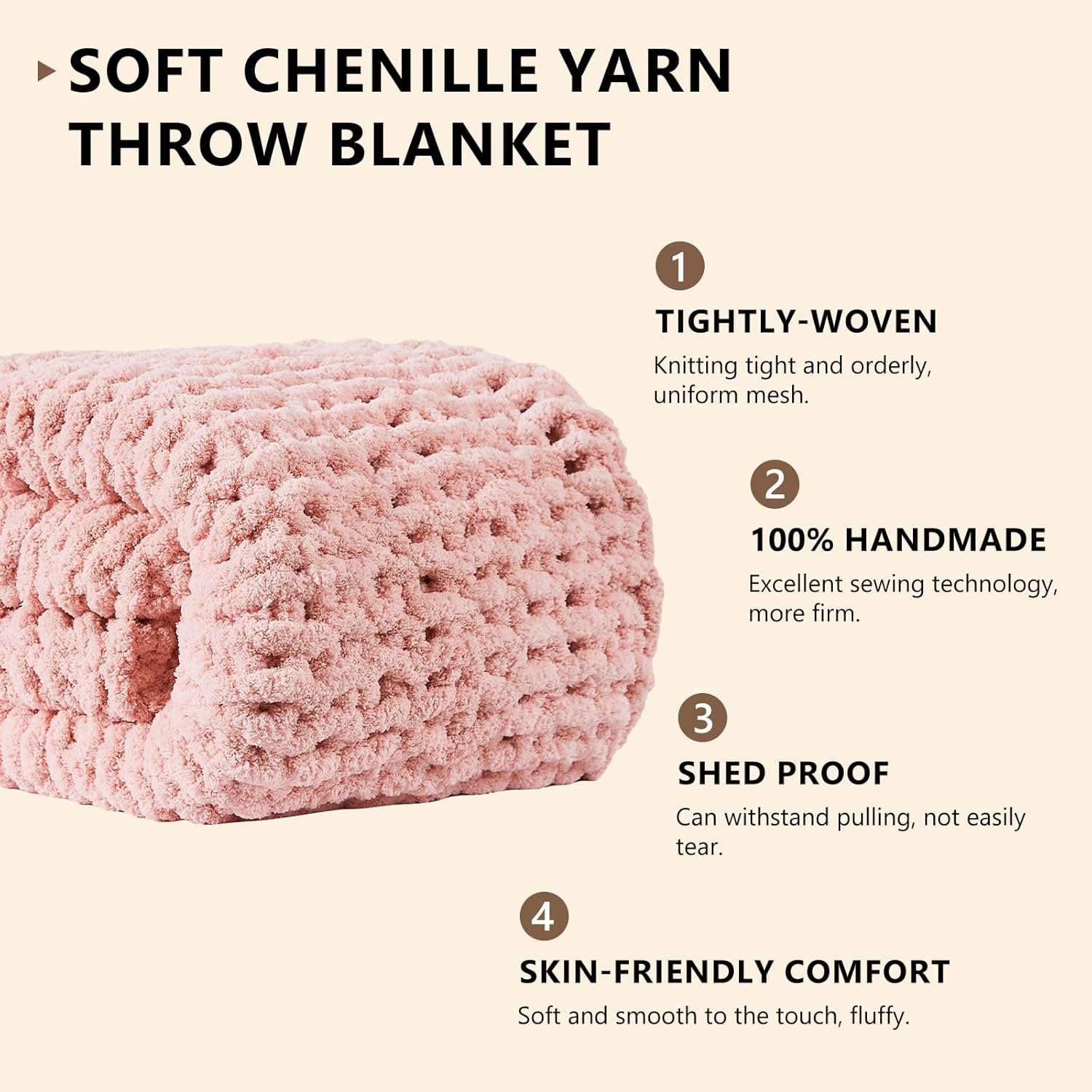 Manta de punto grueso, manta d - Throw Blanket Chunky Knit reseña y precio