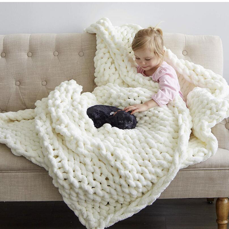 Manta de punto grueso a mano,  - Throw Blanket Chunky Knit reseña y precio