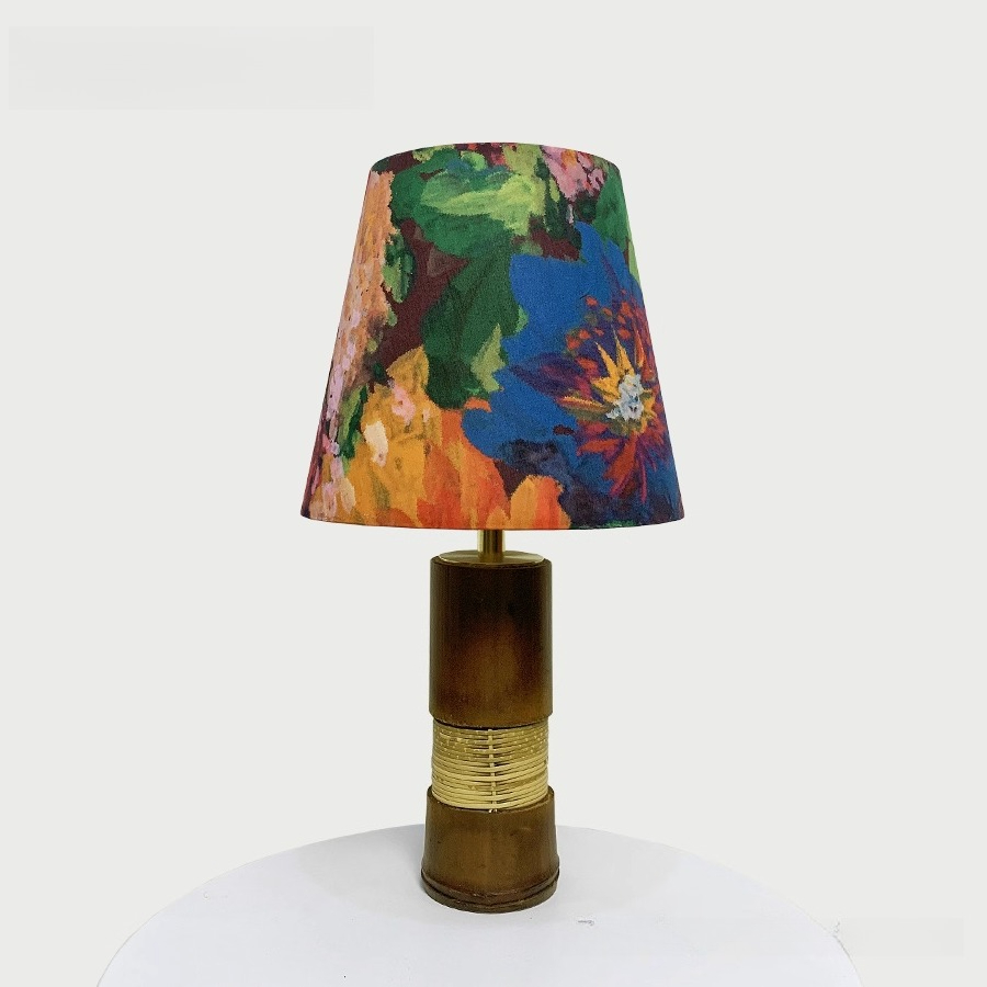 Lámpara de mesa de ratán natur - Home Textiles Importers In Usa reseña y precio