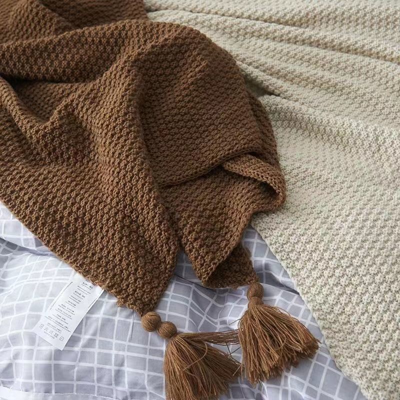 Mantas nórdicas para cama, sof - Throw Blanket Chunky Knit reseña y precio
