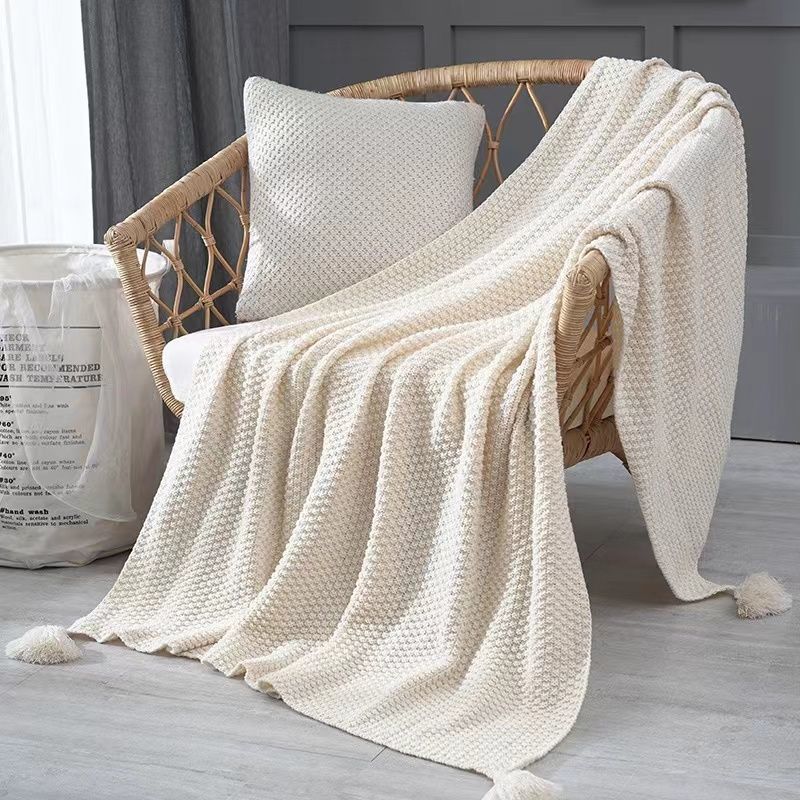 Mantas nórdicas para cama, sof - Throw Blanket Chunky Knit reseña y precio