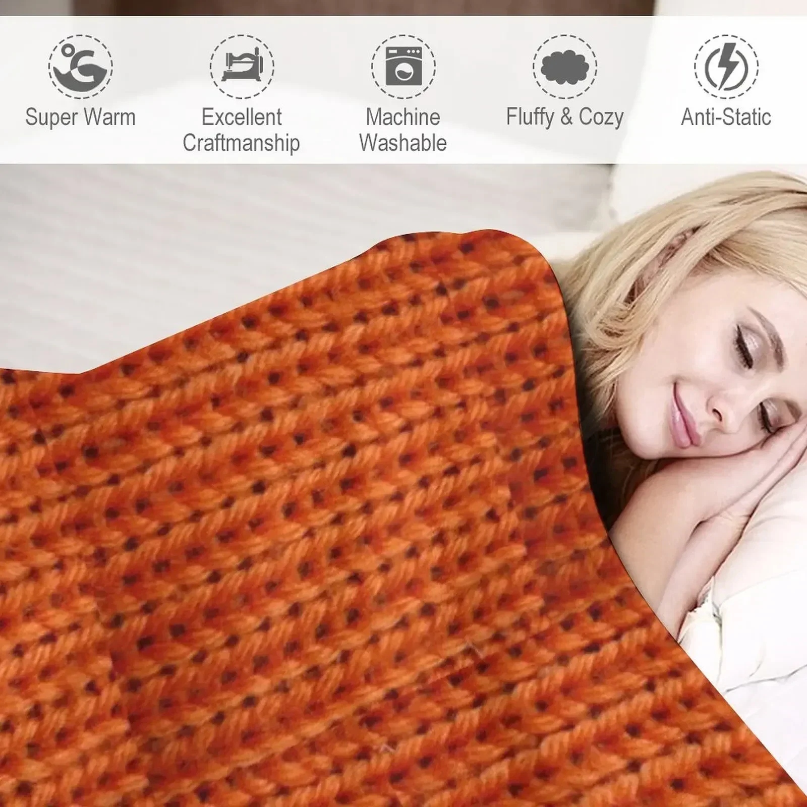 Nueva manta de punto grueso de - Throw Blanket Chunky Knit reseña y precio