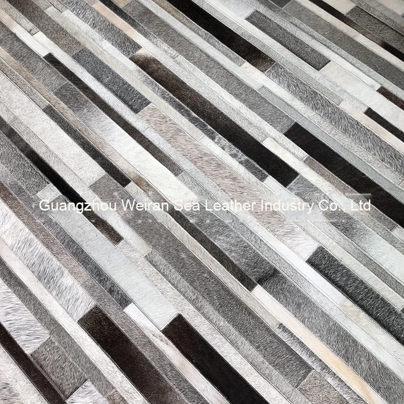 Alfombra Gris de Cuero Vacuno  - Home Textiles Importers In Usa reseña y precio