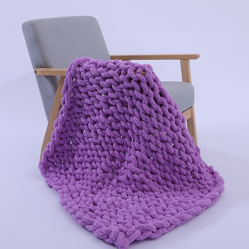 Manta de punto grueso hecha a  - Throw Blanket Chunky Knit reseña y precio